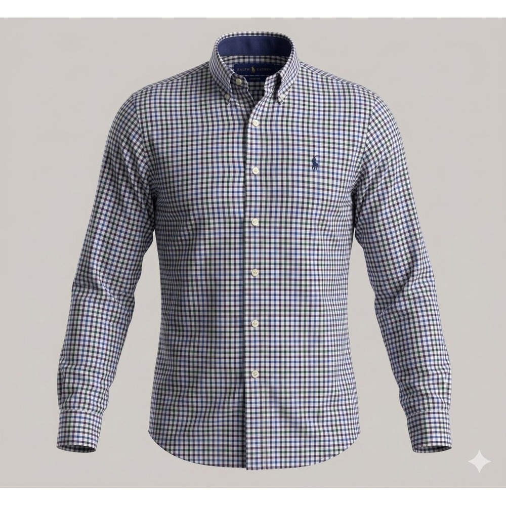 Ralph Lauren Classic Fit Performance Men's Multi-colored Plaid Shirt. Size S